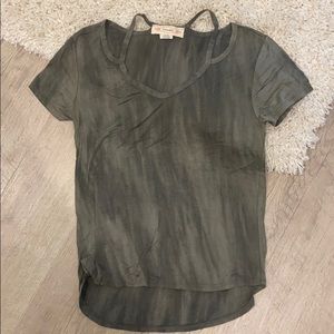 Tie dyed army green t- shirt